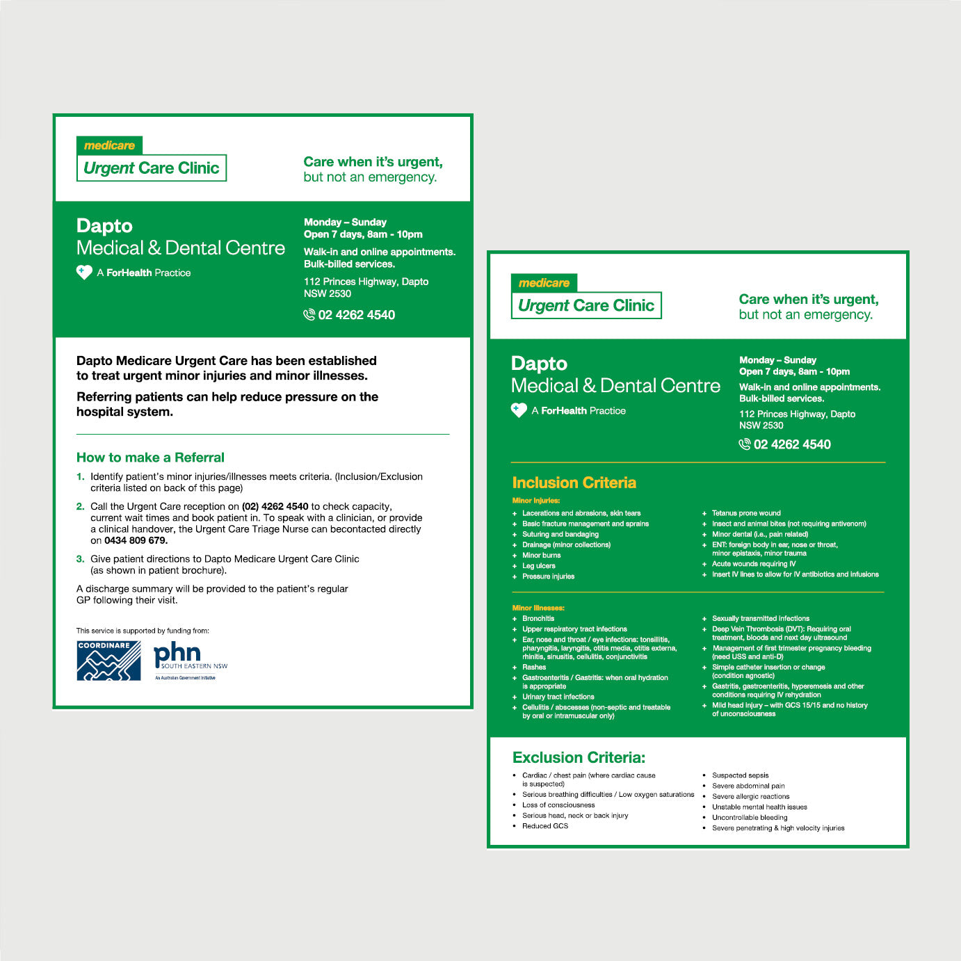 Referral Flyer - Dapto