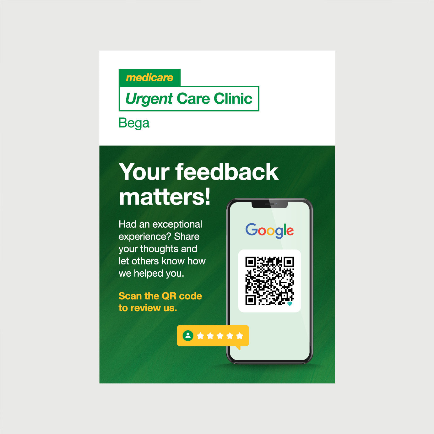 Google Review Poster - Bega