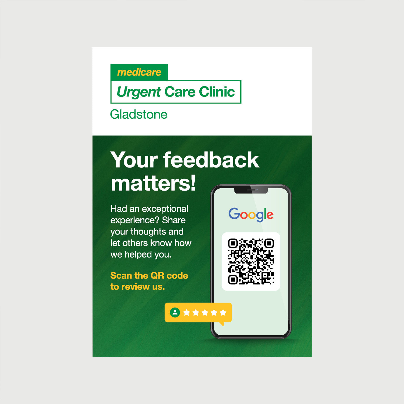 Google Review Poster - Gladstone
