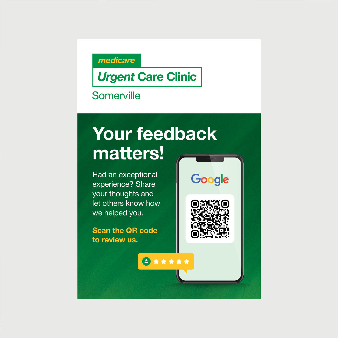Google Review Poster - Somerville