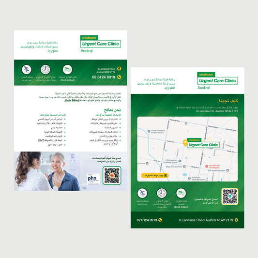 Direction Flyer in Arabic - Austral
