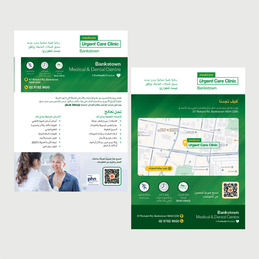 Direction Flyer in Arabic - Bankstown