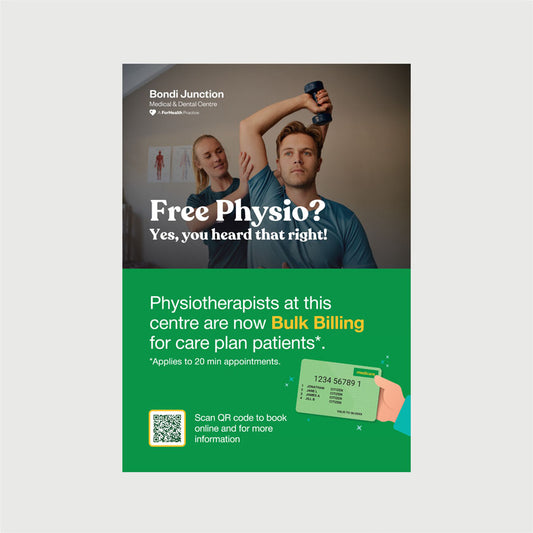 Physio Bulk Billing Poster (A4) - Bondi