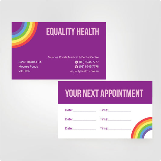 Appointment card - Moonee Ponds
