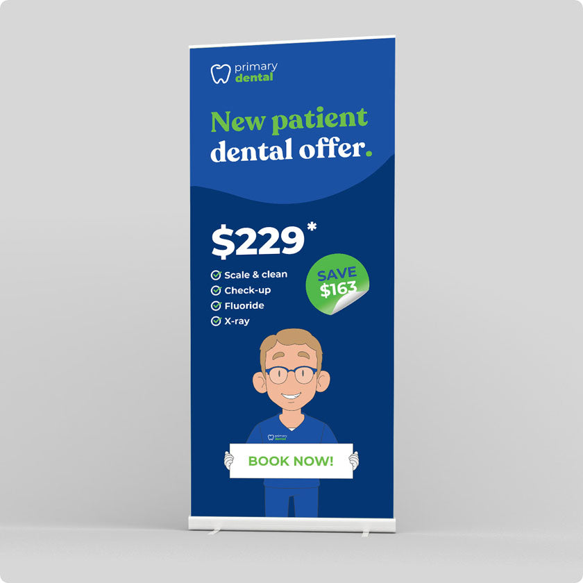 New Patient Dental Offer Pull-Up Banner - $229 Bundle