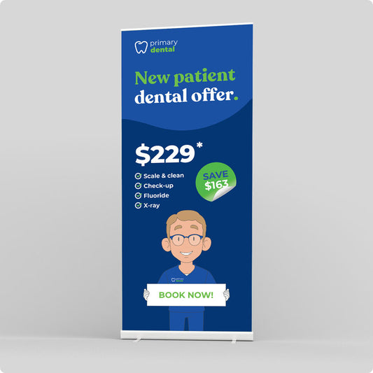 New Patient Dental Offer Pull-Up Banner - $229 Bundle