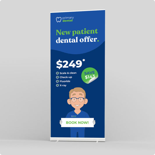 New Patient Dental Offer Pull-Up Banner - $249 Bundle