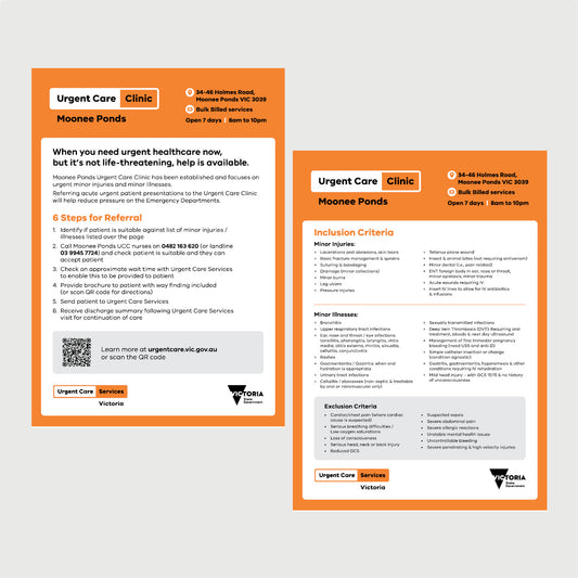 Referral Flyer - Moonee Ponds