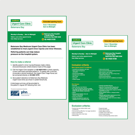 Referral Flyer - Batesmans Bay