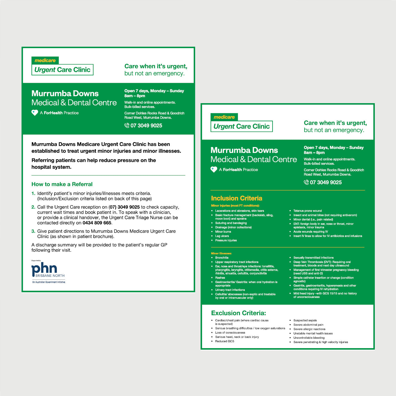 Referral Flyer - Murrumba Downs